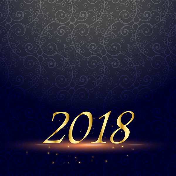 Hintergrund-Designvektor des Hintergrundhintergrundes des neuen Jahres des Hintergrundes 2018  