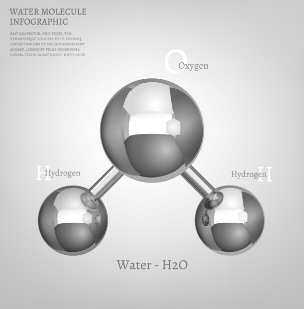 Water molecule infographics creative vectors set 07  