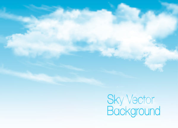 blauwe sky_with witte wolken achtergrond vector  