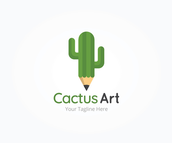 Kaktus-Kunst-Vektor-Logo  
