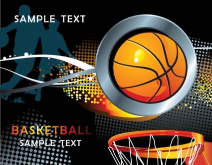 Basketball element background vector design  