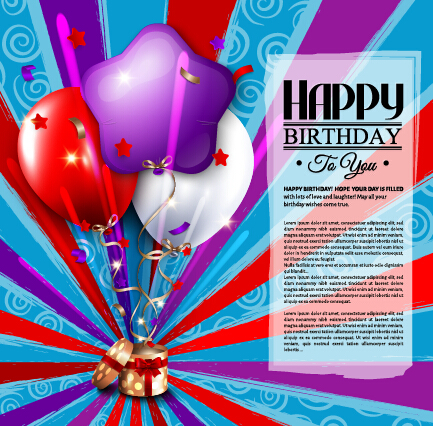 happy birthday greeting card graphics vector 03  