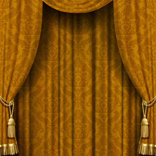luxurious curtains colored vector 04  
